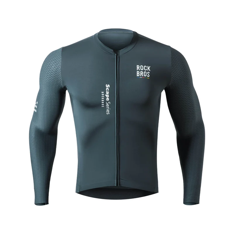ROAD TO SKY Herren Langarm-Radtrikot Jersey fir MTB & Rennrad