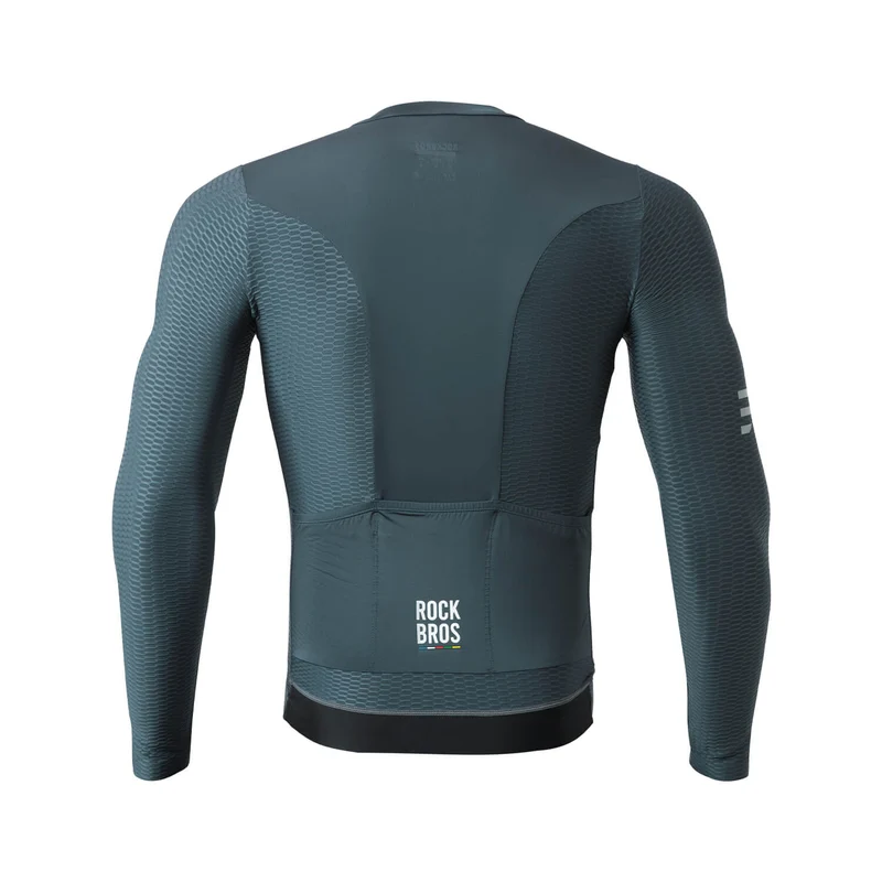 ROAD TO SKY Herren Langarm-Radtrikot Jersey fir MTB & Rennrad