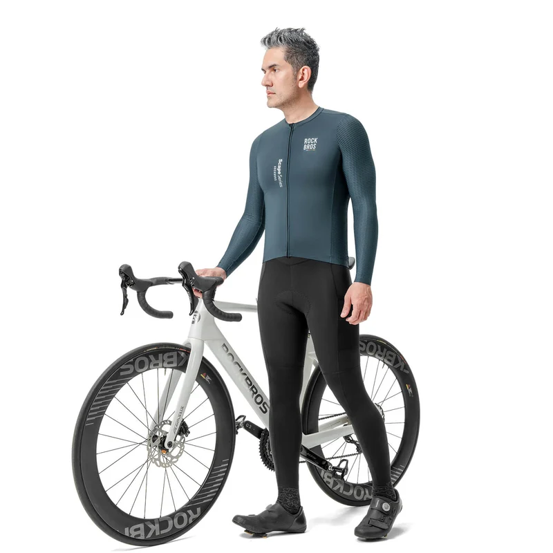 ROAD TO SKY Herren Langarm-Radtrikot Jersey fir MTB & Rennrad