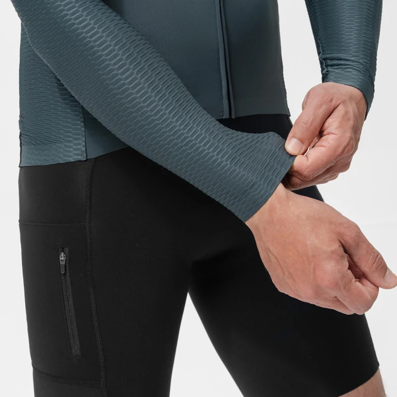 ROAD TO SKY Herren Langarm-Radtrikot Jersey fir MTB & Rennrad