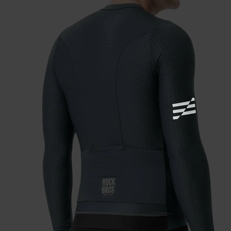 ROAD TO SKY Herren Langarm-Radtrikot Jersey fir MTB & Rennrad