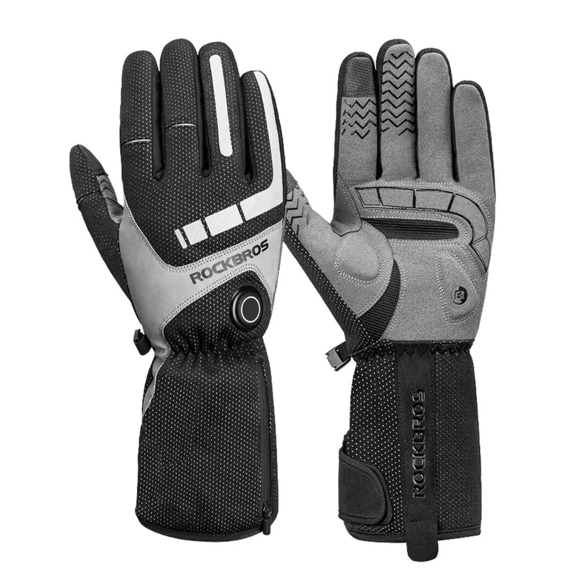 ROCKBROS 겨울 Beheizte Fahrradhandschuhe Wiederaufladbare Handschuhe M-XL