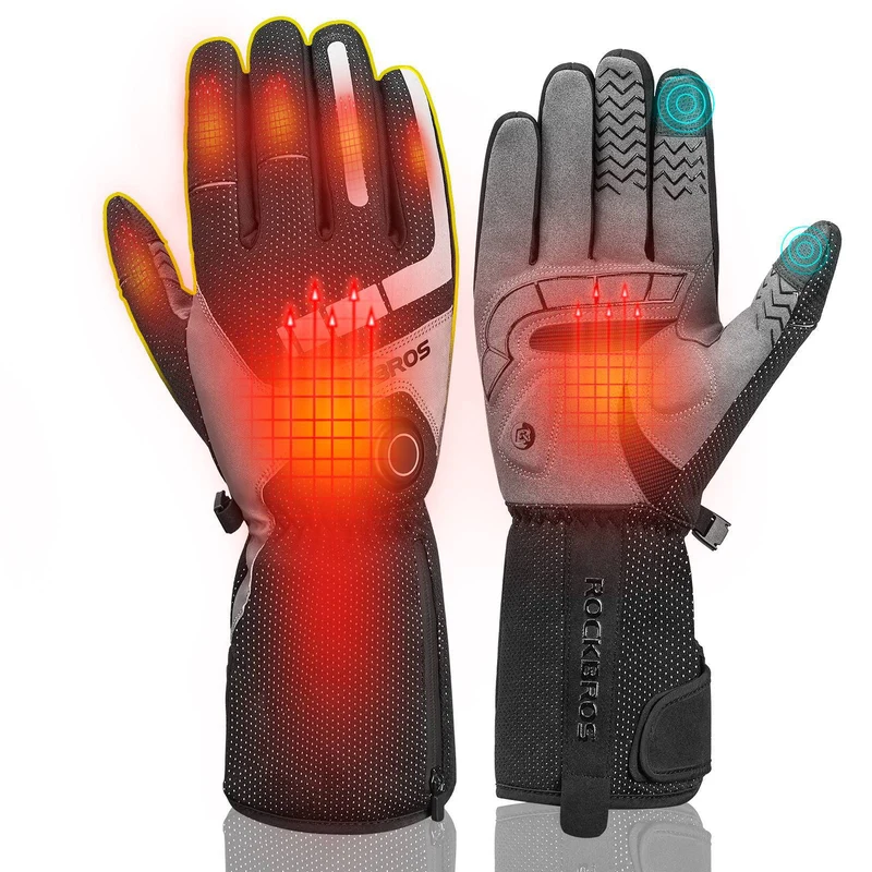 ROCKBROS 겨울 Beheizte Fahrradhandschuhe Wiederaufladbare Handschuhe M-XL