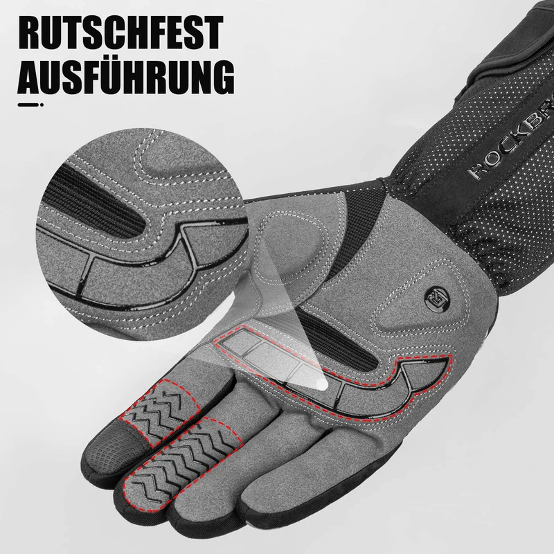 ROCKBROS 겨울 Beheizte Fahrradhandschuhe Wiederaufladbare Handschuhe M-XL