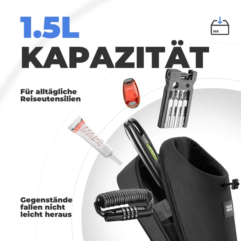 Lenkertasche Wasserflaschentasche 1.5L for Trinkflaschen Ø7 cm