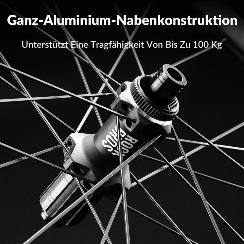 ROCKBROS 700C 카본 Laufradsatz 38mm Scheibenbremse Steckachse Laufrad Set for Rennrad