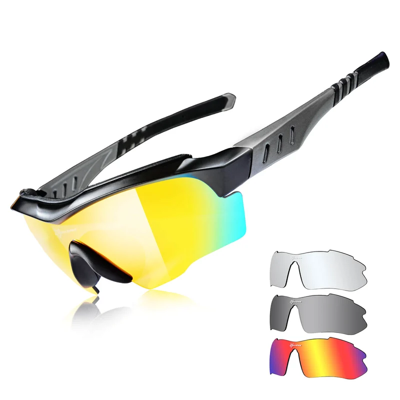 Polarisierte Fahrradbrille mit wechselbaren Gläsern UV-Schutz 남여 공용