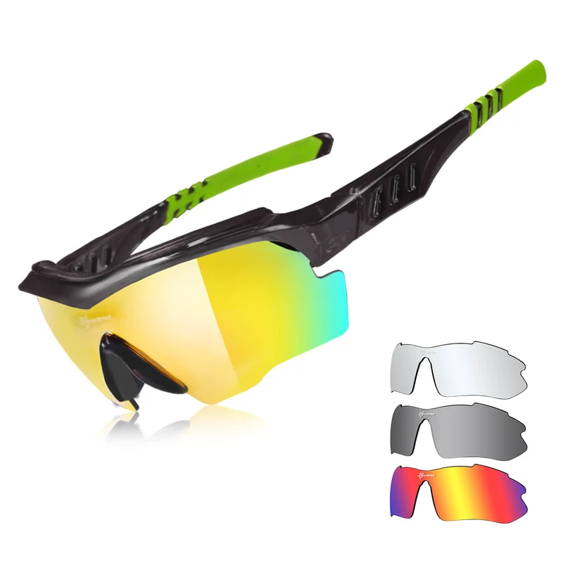Polarisierte Fahrradbrille mit wechselbaren Gläsern UV-Schutz 남여 공용