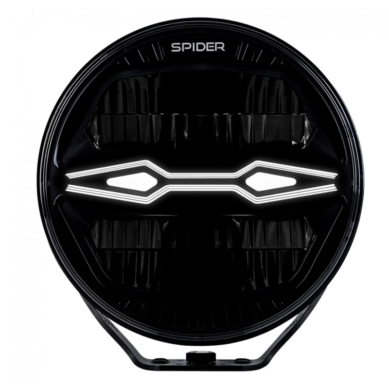 X-Spider Ninja Rundscheinwerfer mit weißem Tagfahrlicht und Stroboskop / 9"