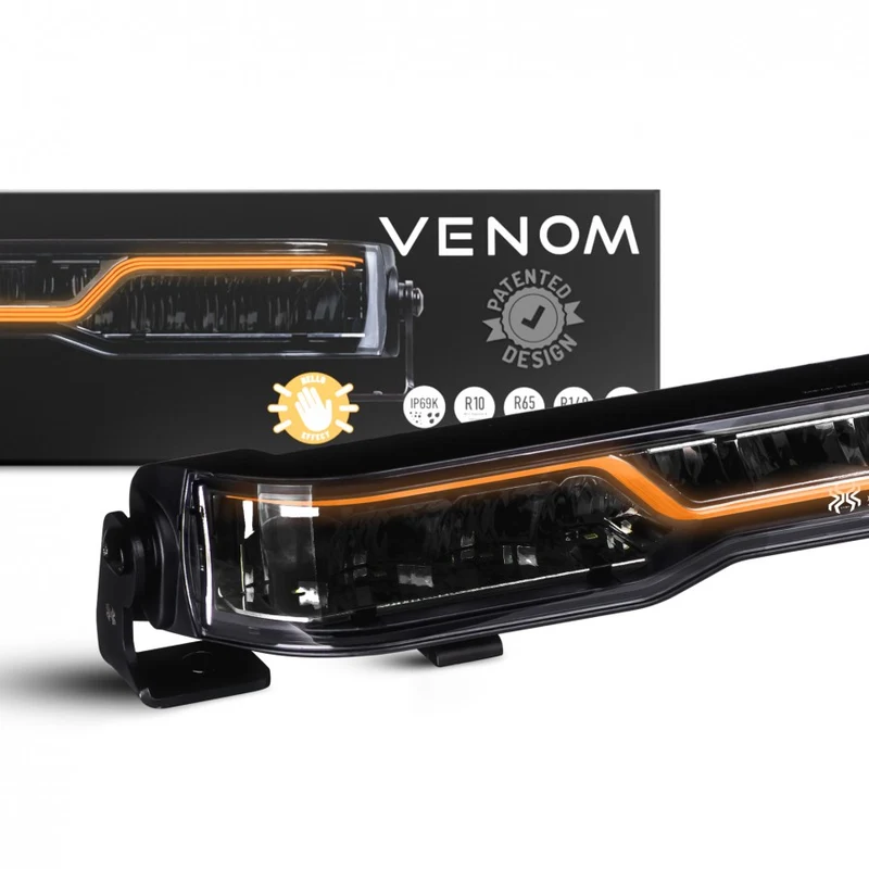 22" X-Spider Venom Lichtleiste mit weißem Tagfahrlicht und gelbem Blitzlicht