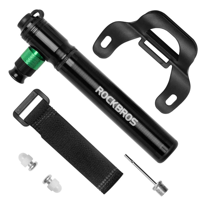 ROCKBROS CO2 Fahrradpumpe 110 PSI Aluminium Minipumpe Schwarz