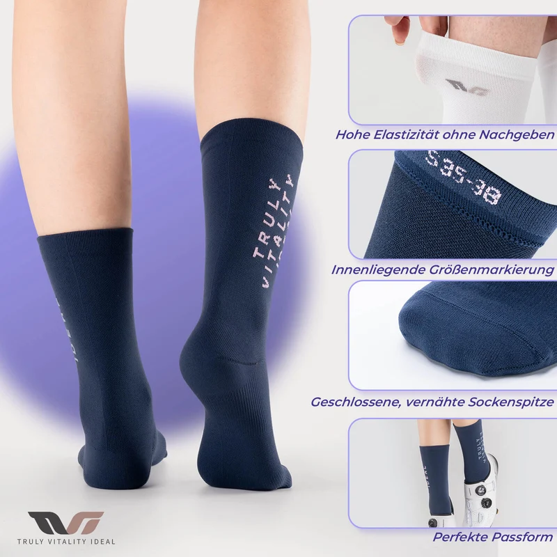 ROCKBROS TVI Damen Sportsocken Atmungsaktive Fahrradsocken Sommer