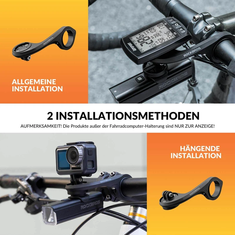 ROCKBROS Fahrradcomputer Halterung Kompatibel mit Garmin/iGPSPORT for Lenker 32-35mm