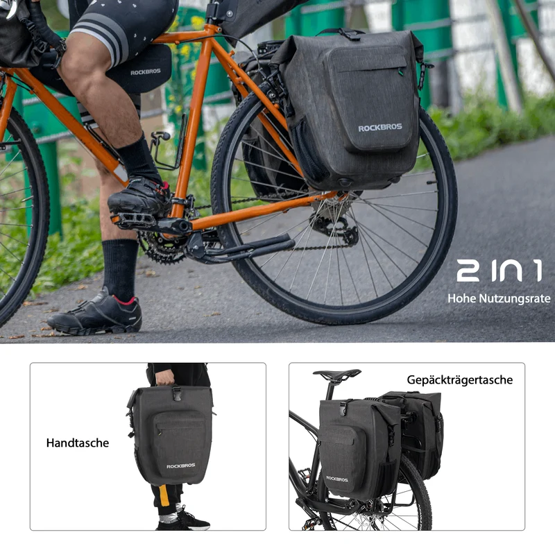 ROCKBROS Fahrrad 힌트 Gepäckträgertasche wasserdicht 20-27L for E-Bike/Rennrad/MTB