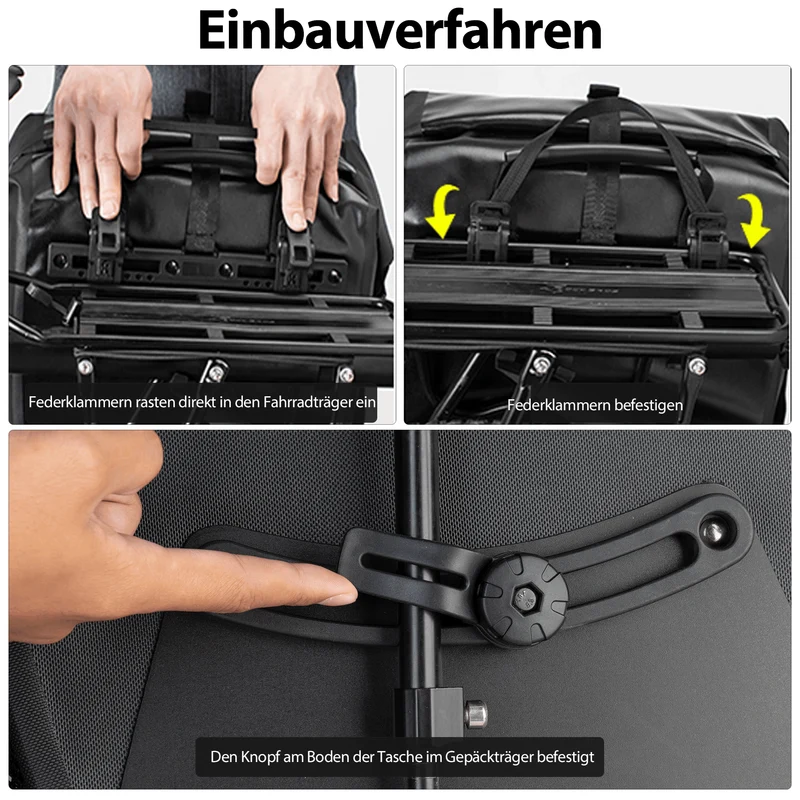 ROCKBROS Fahrrad 힌트 Gepäckträgertasche wasserdicht 20-27L for E-Bike/Rennrad/MTB