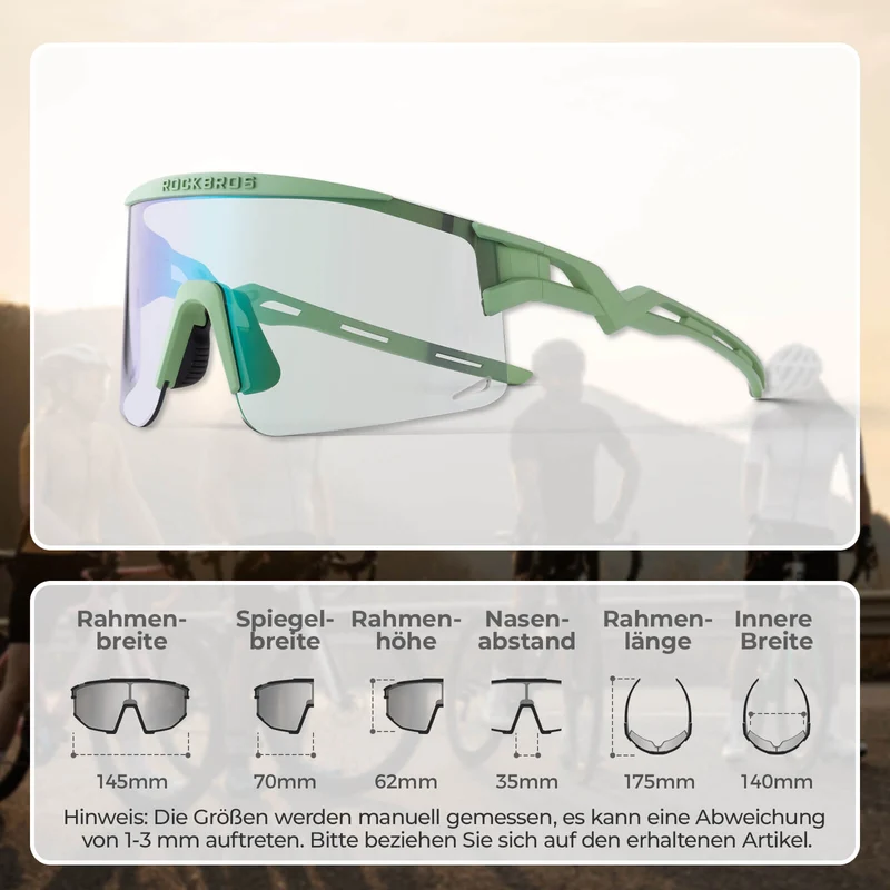 Winddichte Selbsttönende und Polarisierte Radbrille