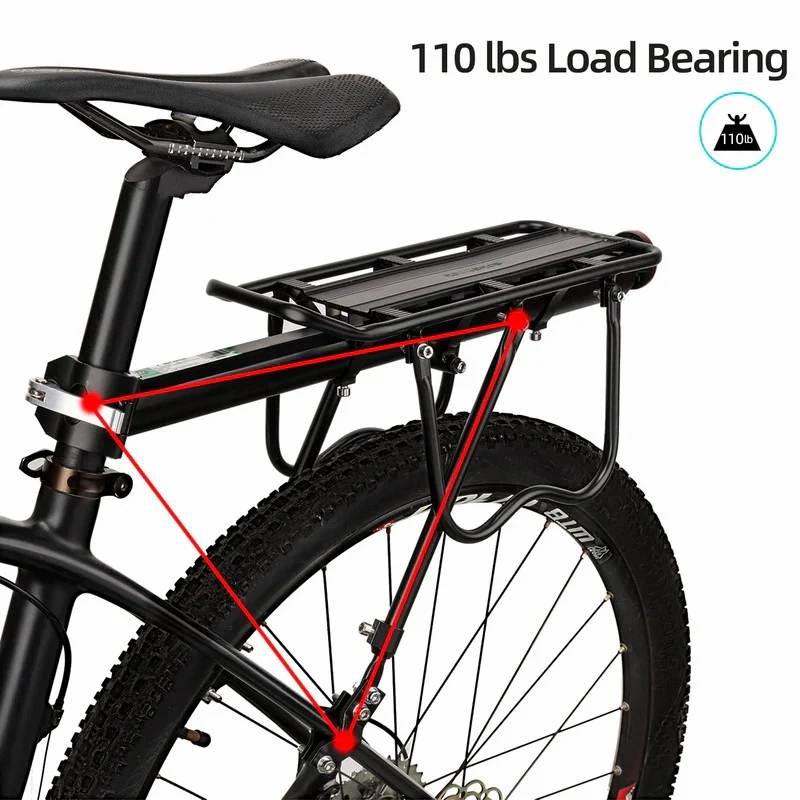 Seatpost Mounted Bike Rear Rack with Bolt-On Mount