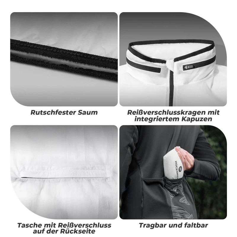 Leichte Fahrradjacke Nachleuchtend Faltbar Sommer Herren/Damen