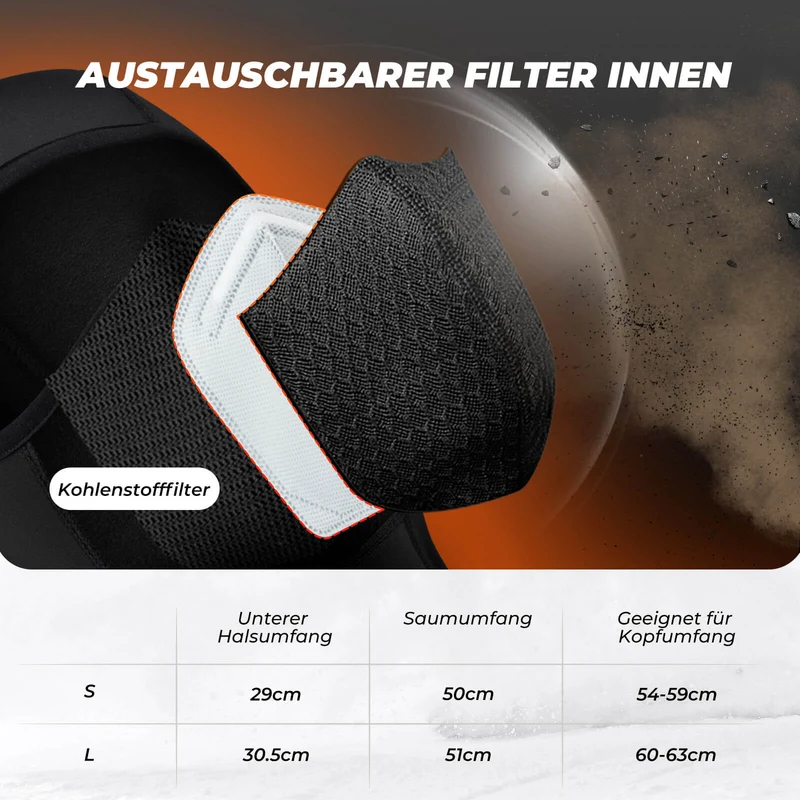 ROCKBROS Beheizte Balaclava Winter Warme Gesichtsmaske Winddicht