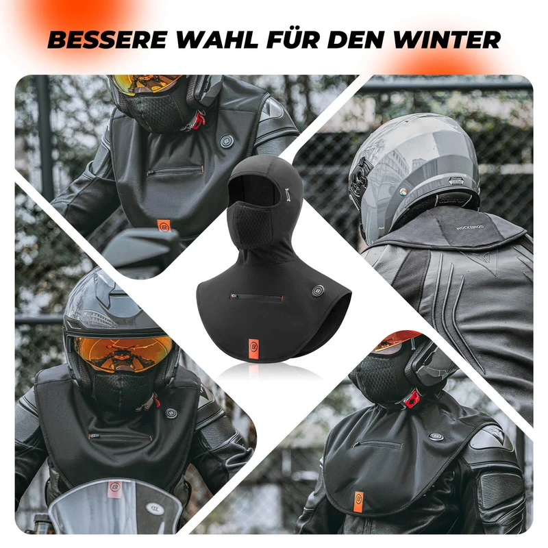 ROCKBROS Beheizte Balaclava Winter Warme Gesichtsmaske Winddicht