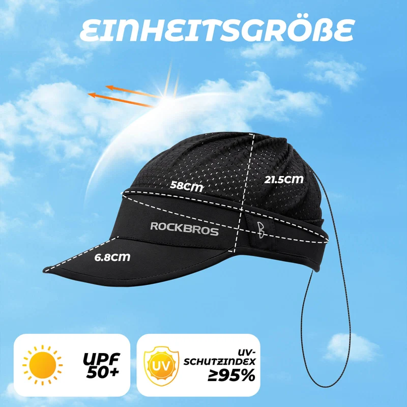 Pferdeschwanz Kappe UV-Schutz Sommer 유니섹스