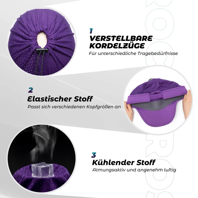 Pferdeschwanz Kappe UV-Schutz Sommer 유니섹스