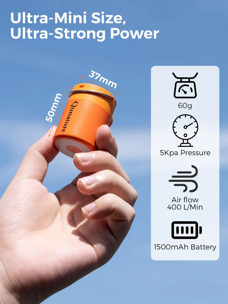 Qunature Mini Electric Air Pump for Camping & Outdoor Gear