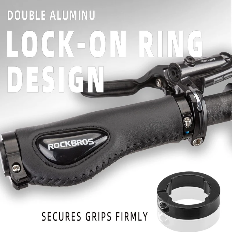 Bike Handle Grips Ergonomics Design Soft Gel Dual Lock