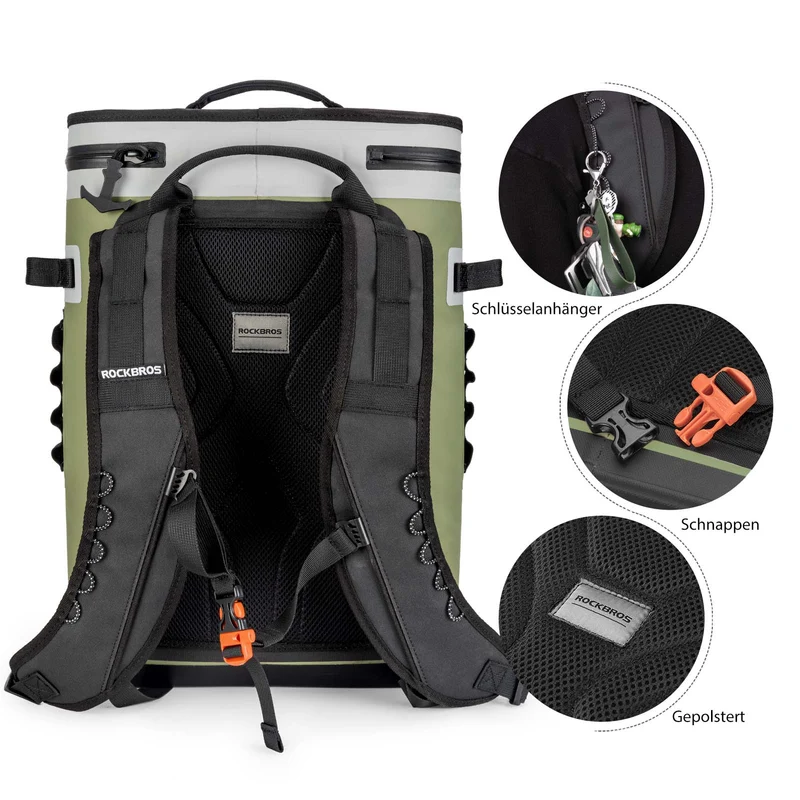 ROCKBROS Kühltasche wasserdicht 배낭 20L Isolierte Lunchtasche