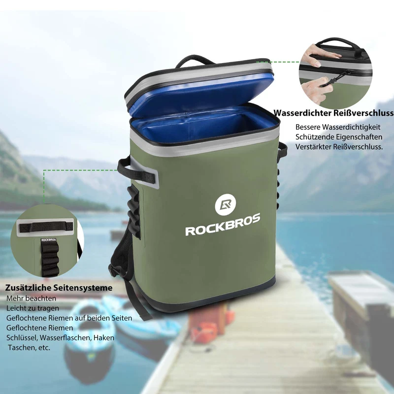 ROCKBROS Kühltasche wasserdicht 배낭 20L Isolierte Lunchtasche