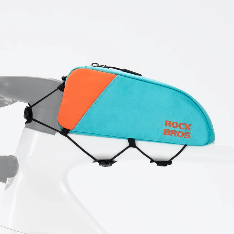 ROCKBROS Fahrrad Oberrohrtasche Schnellverschlussschnalle & Bungee-Seil-Fixierung 0,8L