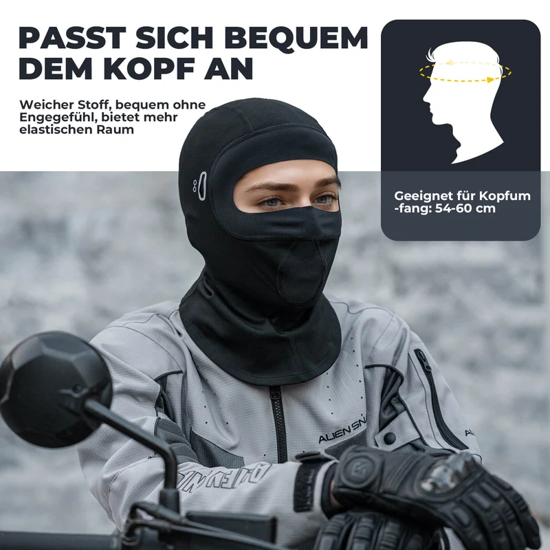 ROCKBROS Sturmhaube Winddichte atmungsaktive Fleece-Balaclava fir Outdoor-Sport Unisex