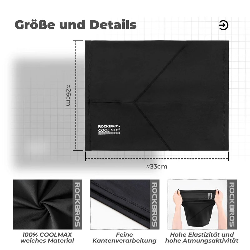 ROCKBROS Multifunktionstuch Gesichtsmaske Schlauchtücher fir Radsportler