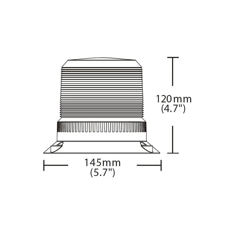 Gelbe 120-mm-LED-Warnleuchte für Gabelstapler 10–110 V