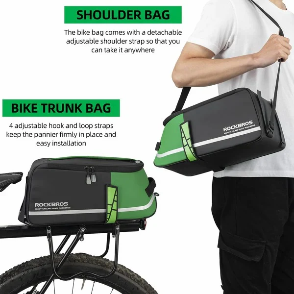 Multifunctional Bike Rear Rack Bag - 4L