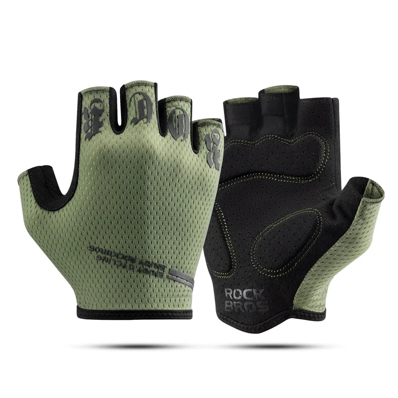 ROCKBROS Fahrrad Handschuhe Halbfinger rutschfest Stoßdämpfende Sommer