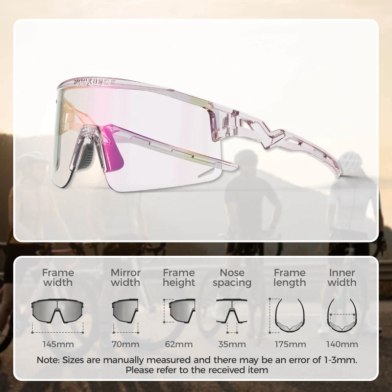 Half Frame Photochromic Cycling Sunglasses - SP337