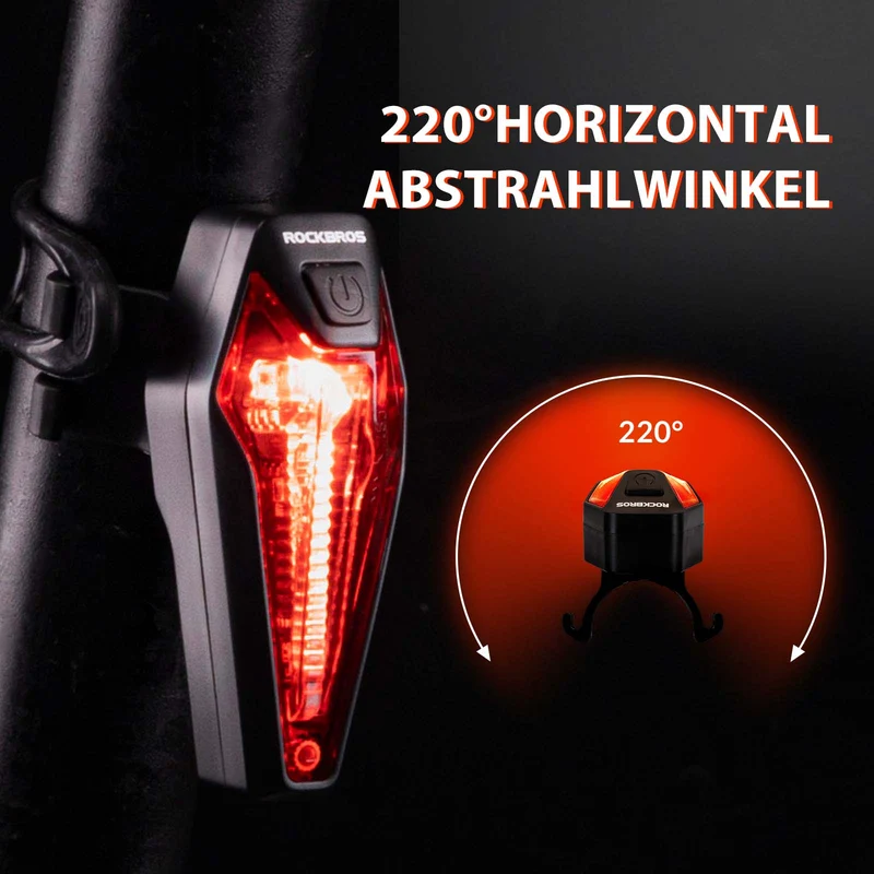 ROCKBROS LED 힌트 Fahrradlicht Aufladbarer IPX5 Wasserdicht