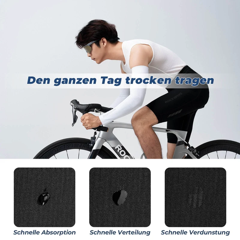 ROCKBROS Armlinge Arm Sleeve Sonnenschutz Kühles Gefühl Schnell Trocknend