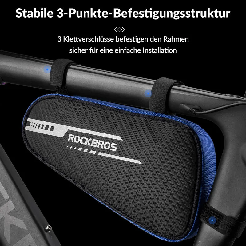 ROCKBROS Rahmentasche wasserdicht Dreieckstasche for MTB 및 Rennräder 1,2L