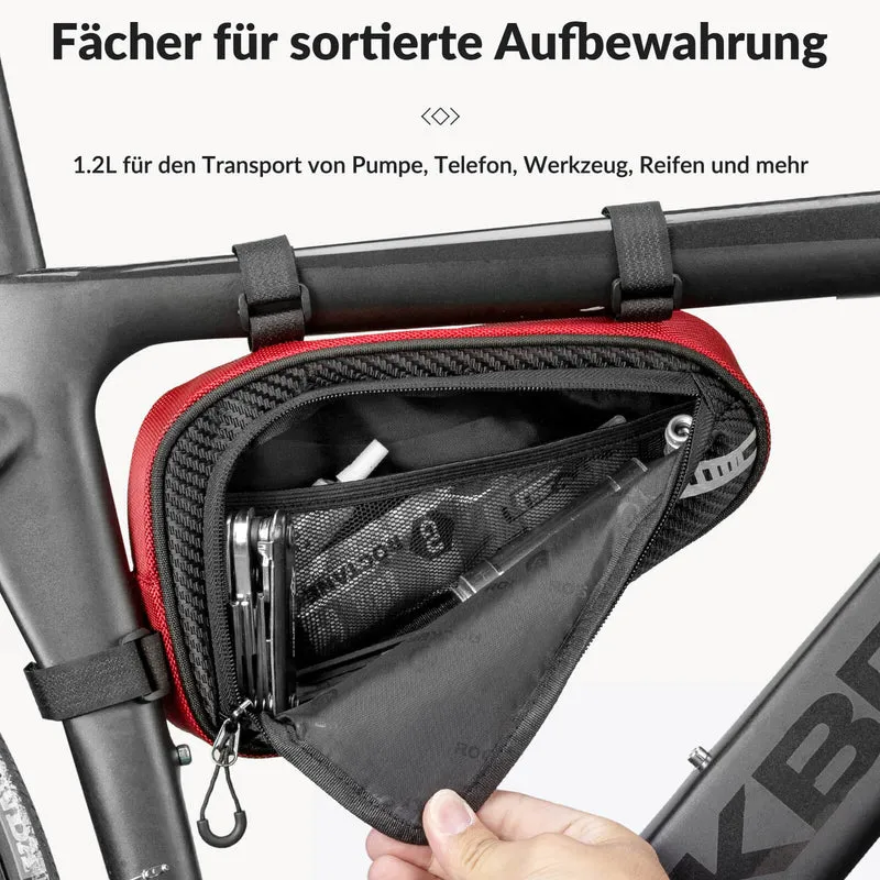 ROCKBROS Rahmentasche wasserdicht Dreieckstasche for MTB 및 Rennräder 1,2L