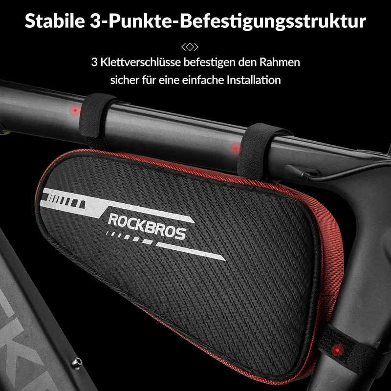 ROCKBROS Rahmentasche wasserdicht Dreieckstasche for MTB 및 Rennräder 1,2L
