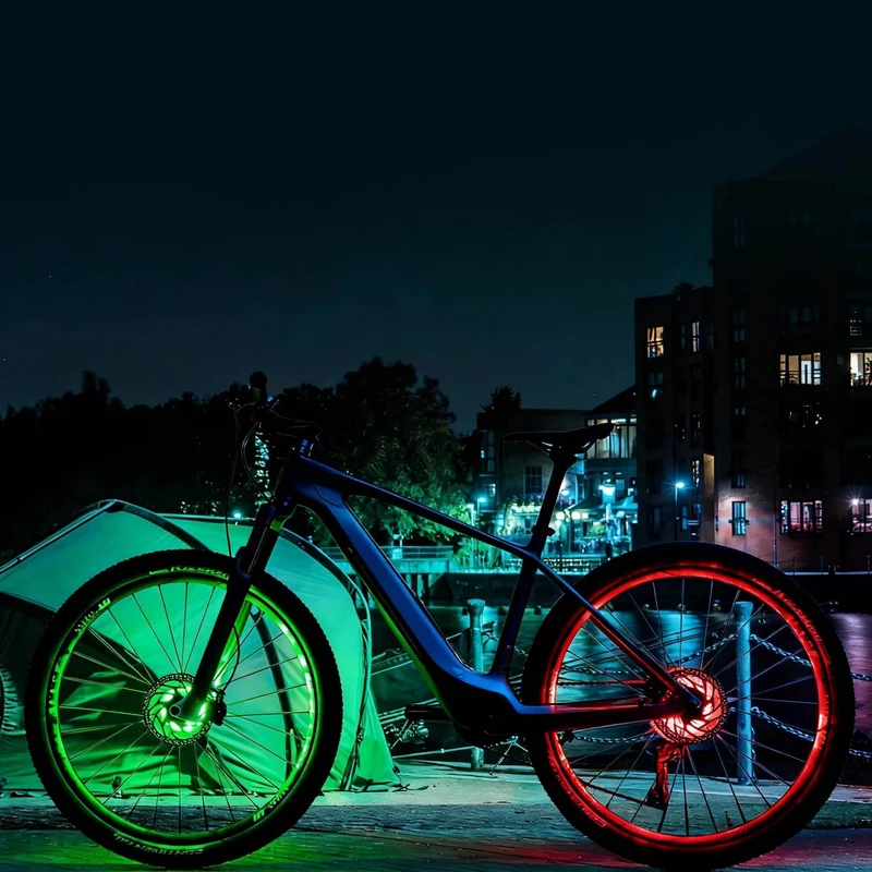 Multi Colored Bike Hub Light