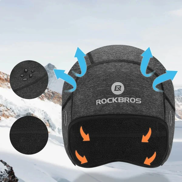 Cycling Skull Cap Helmet Liner with Thermal Fleece
