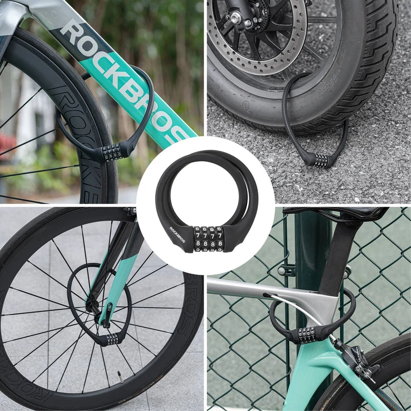 ROCKBROS Fahrradschloss mit 4-Stellig Zahlencode 65cm 랑