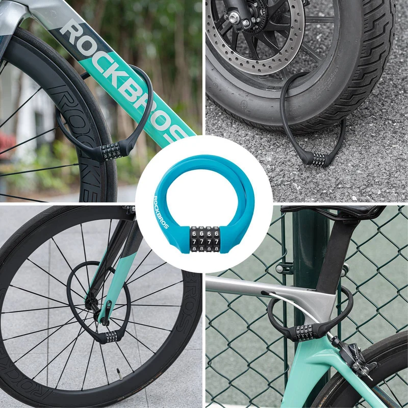 ROCKBROS Fahrradschloss mit 4-Stellig Zahlencode 65cm 랑