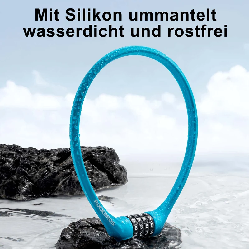 ROCKBROS Fahrradschloss mit 4-Stellig Zahlencode 65cm 랑