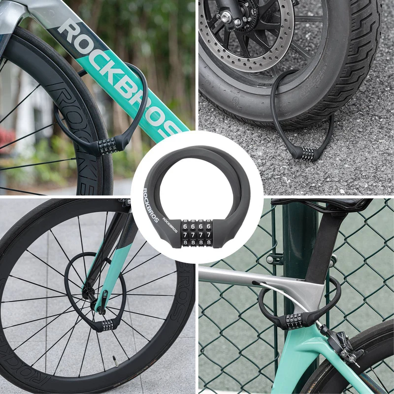 ROCKBROS Fahrradschloss mit 4-Stellig Zahlencode 65cm 랑