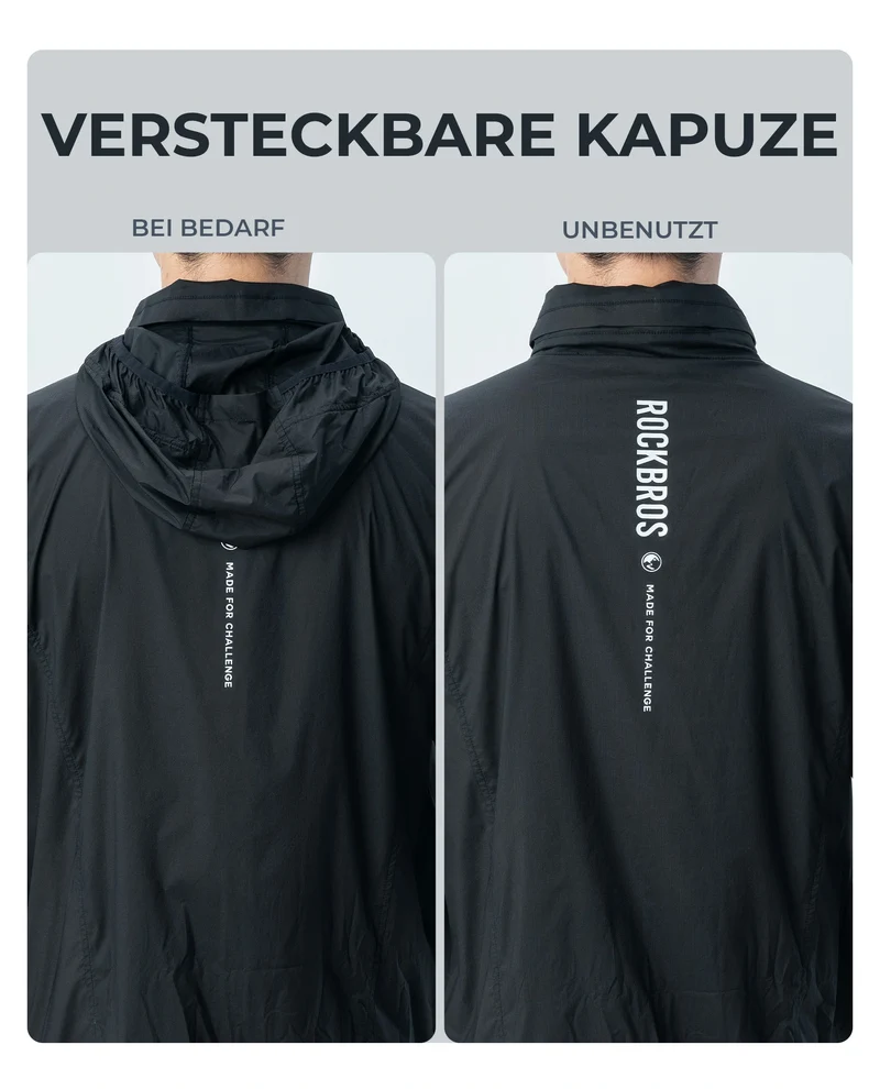 ROAD TO SKY Fahrradjacke Winddicht Atmungsaktiv für MTB & Rennrad