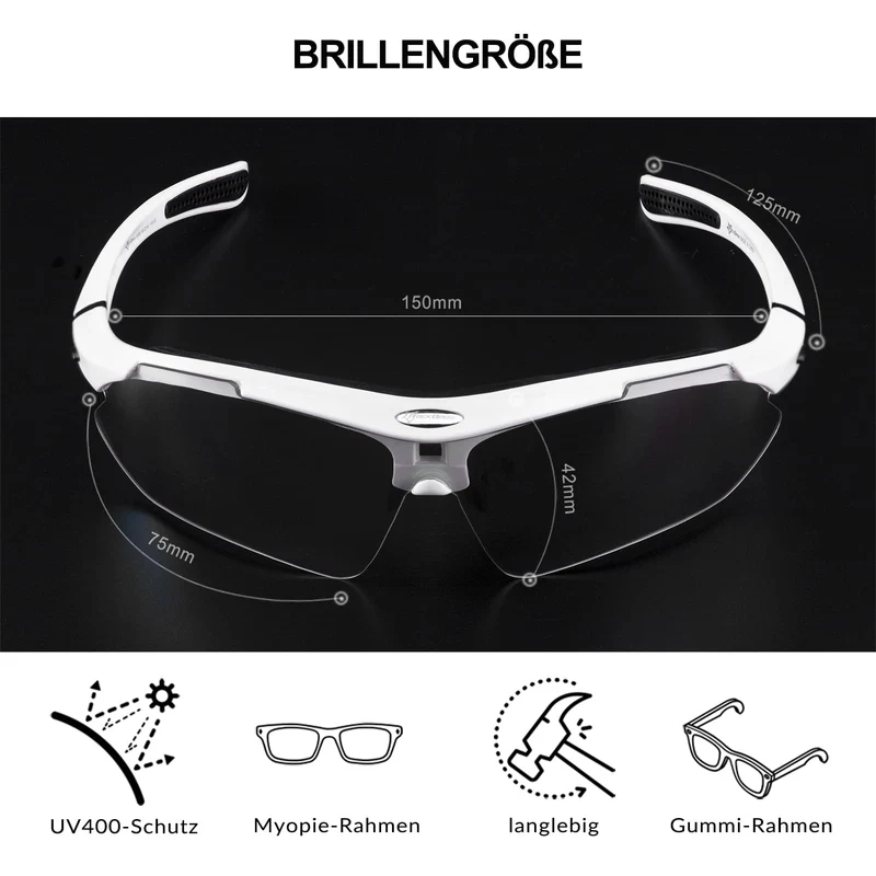 ROCKBROS 광변색 Sportbrillen Mit Austauschbarem Elastischem Stirnband